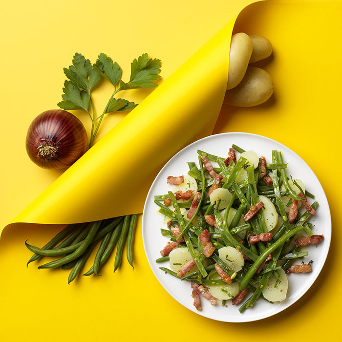 Einfaches Rezept Lutticher Salat Mit Grunen Bohnen Und Kartoffeln Bonduelle Gemuse4me