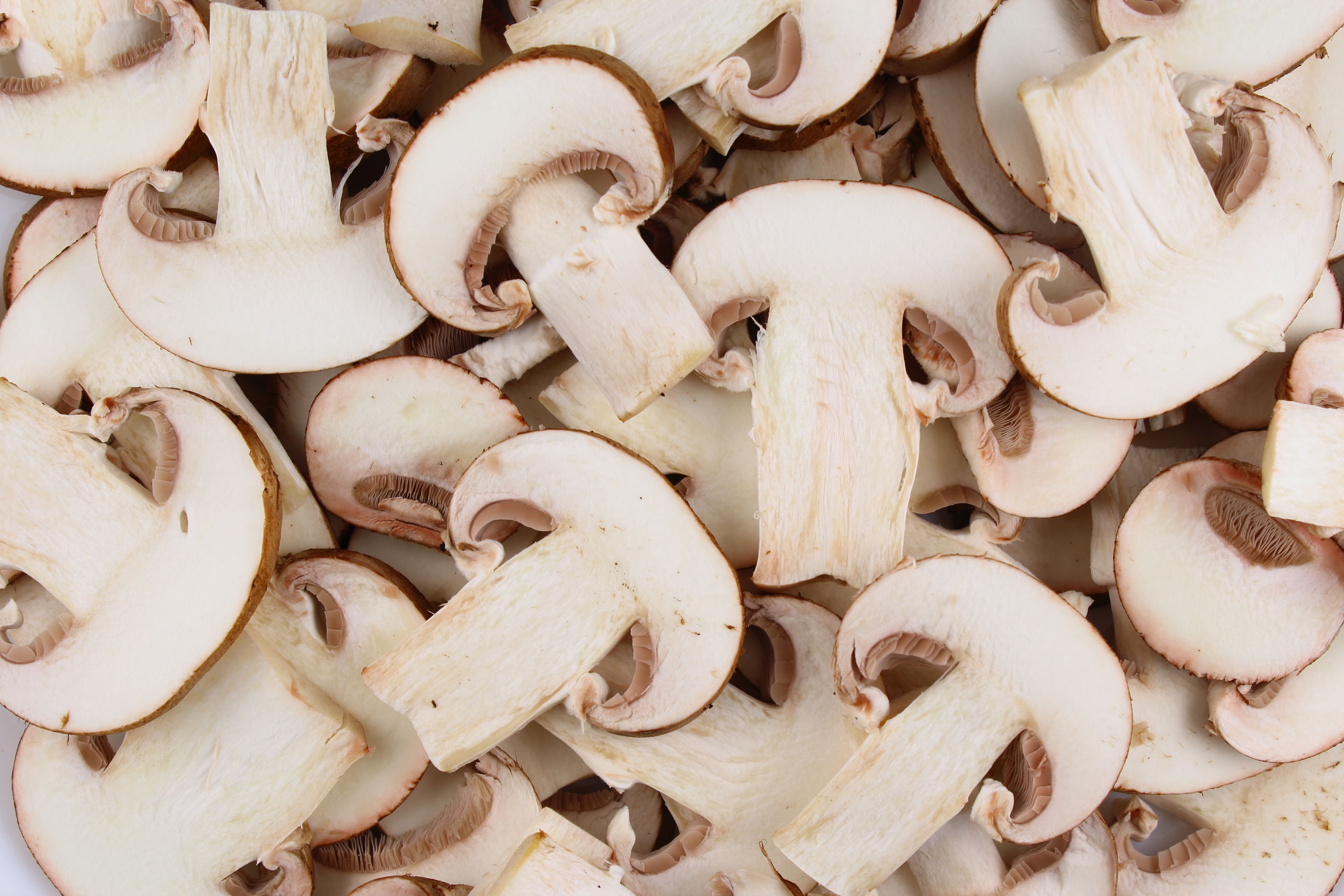 Paris mushrooms, thickly sliced