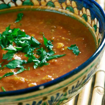 Lentejas al curry y verduras